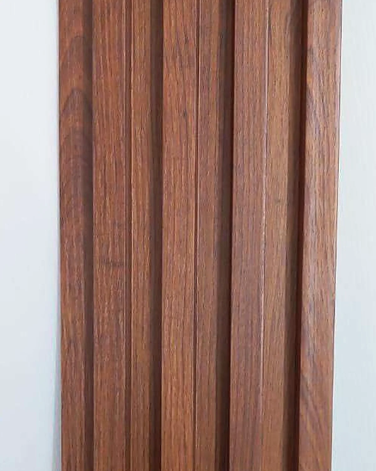 Wood-look WPC four-line louver panel sample