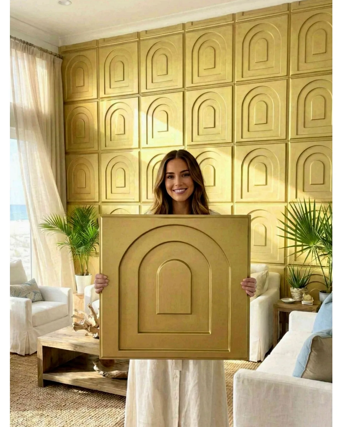 #21 Arch 3D Panel, design #21 ARCH | CHAMPAGNE GOLD