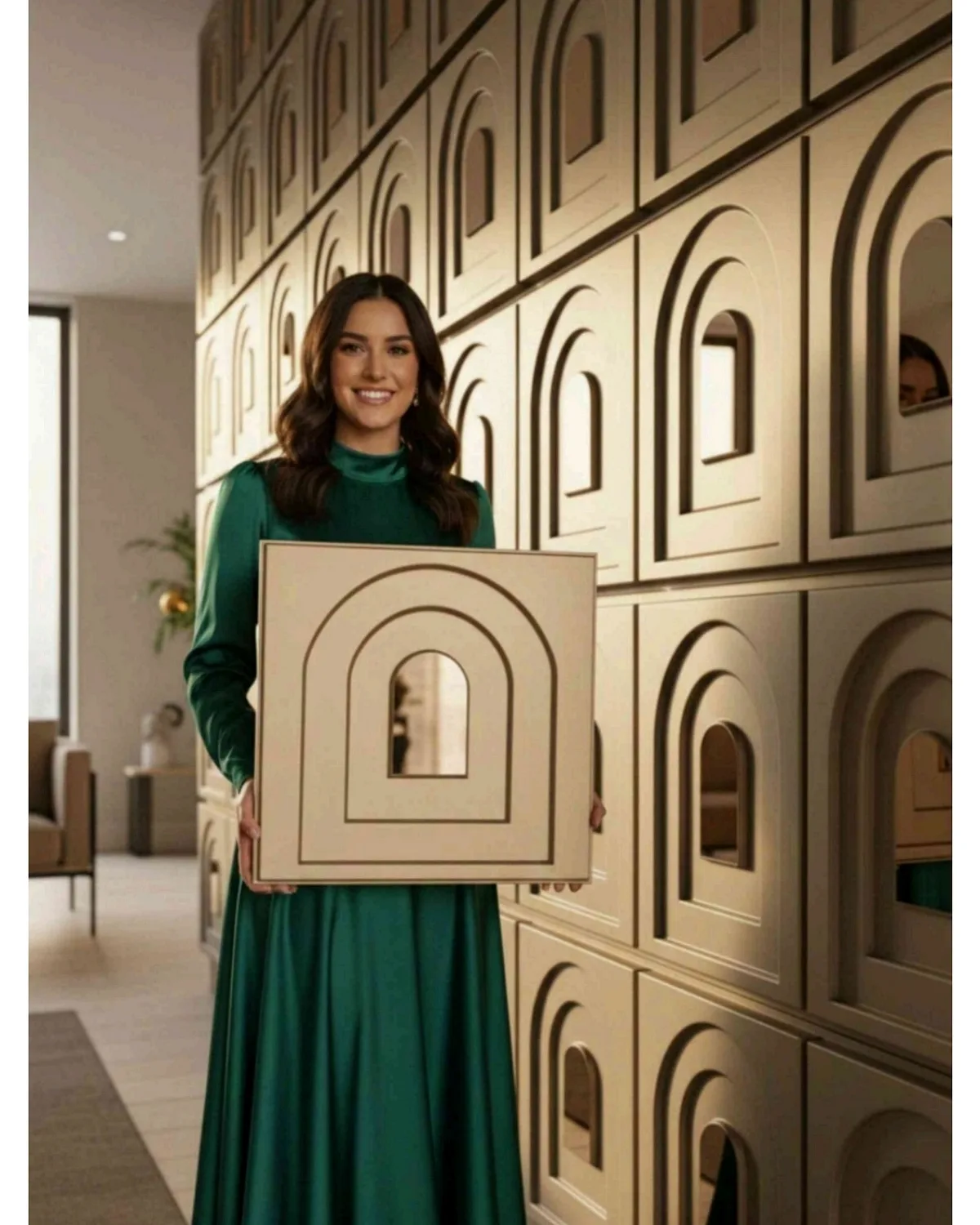 #21 Arch 3D Panel, design #21 ARCH | MIRROR | BRONZE