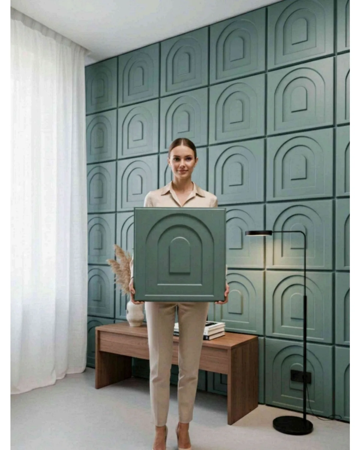 #21 Arch 3D Panel, design #21 ARCH | PASTEL GREEN