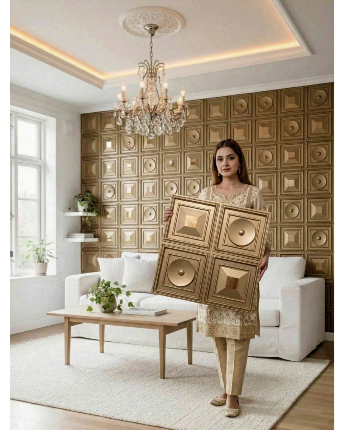 #24 Dome 3D Panel, design #24 DOME | MIRROR | BRONZE