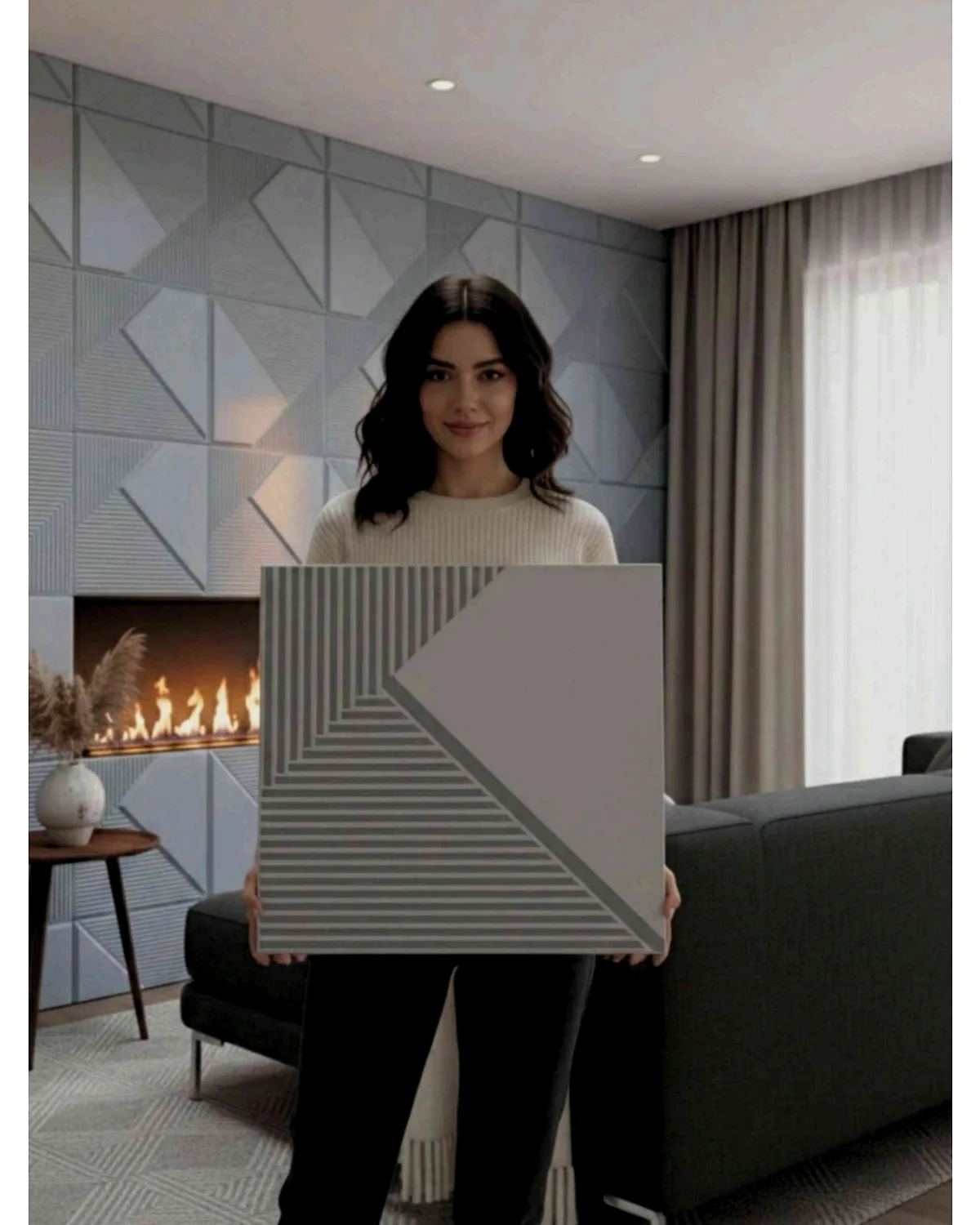 #22 Fin 3D Panel, design #22 FIN | GREY