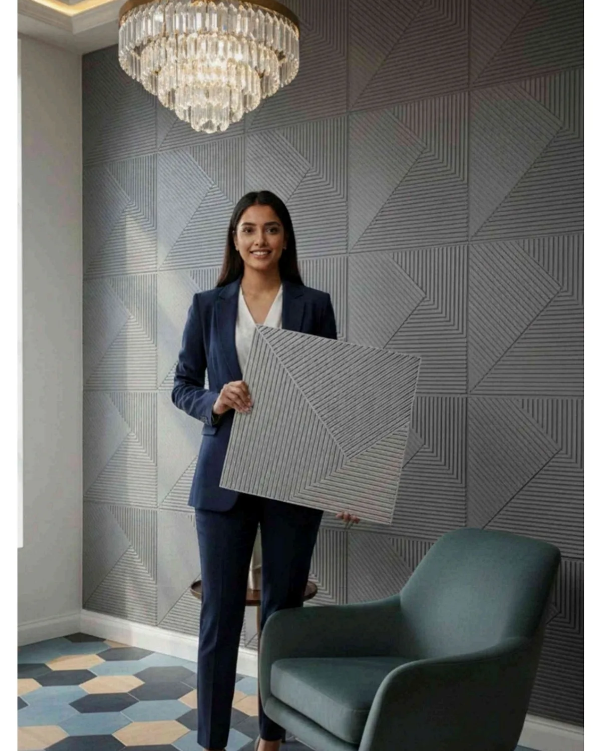 #17 Louvre 3D Panel, design #17 LOUVRE | GREY