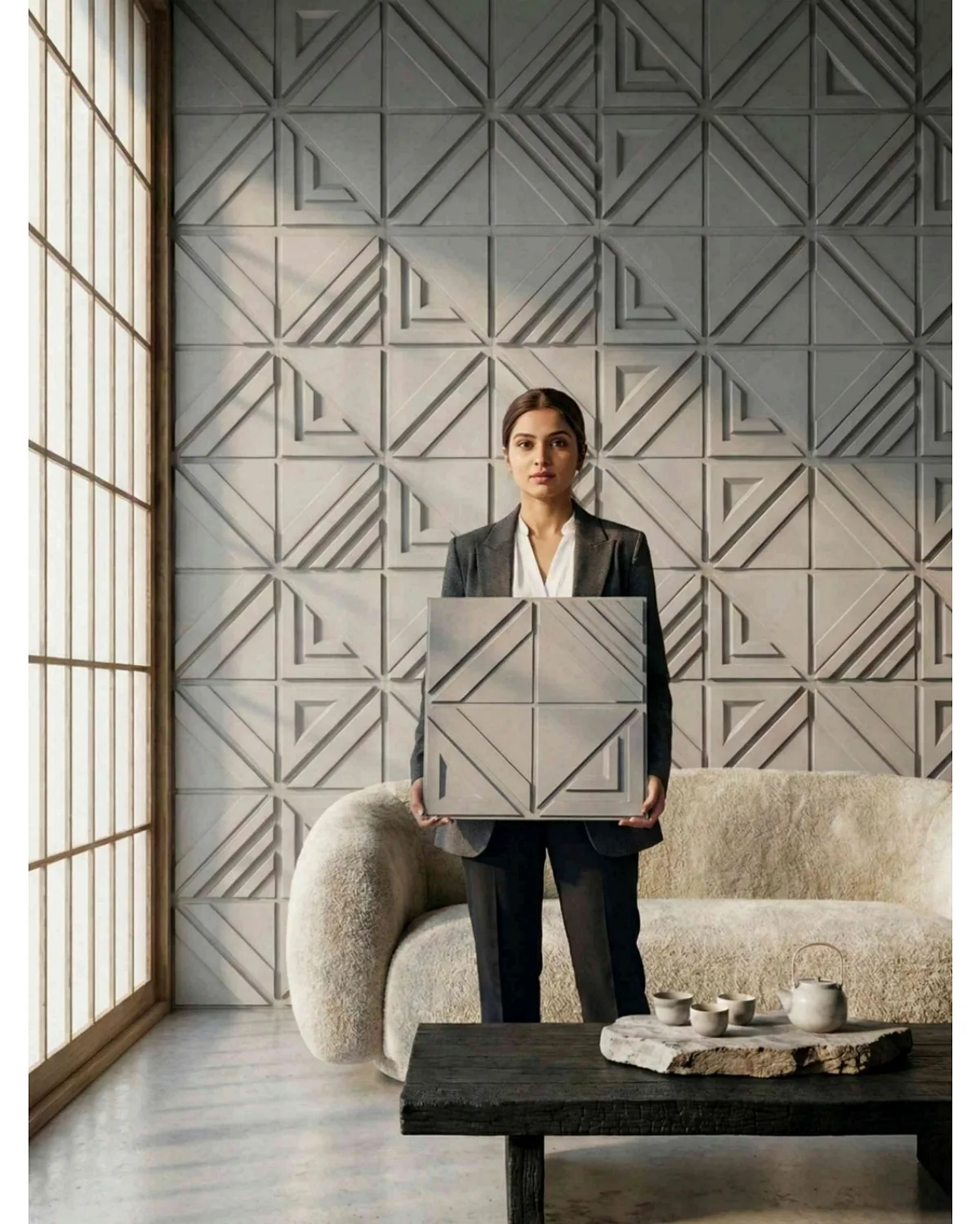 #25 Matrix 3D Panel, design #25 MATRIX | GREY