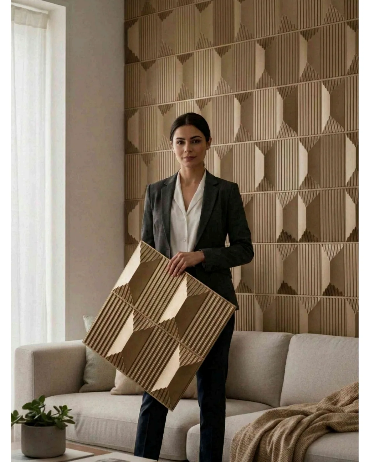 #14 Stone 3D Panel, design #14 STONE | BRONZE
