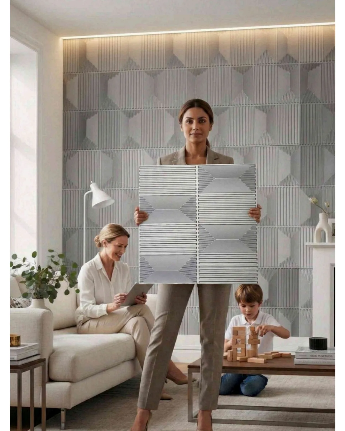 #14 Stone 3D Panel, design #14 STONE | GREY