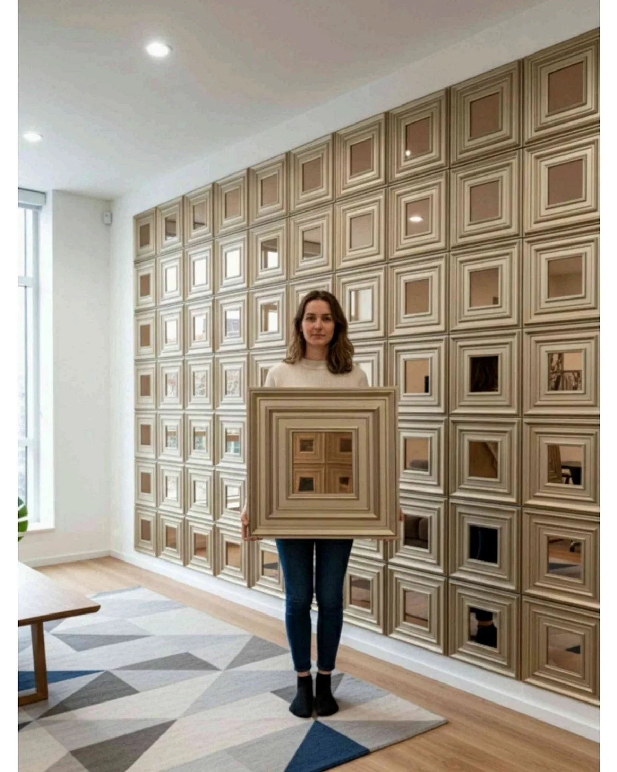 #19 Vault 3D Panel, design #19 VAULT | MIRROR | BRONZE