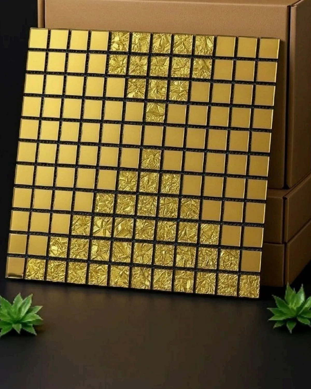 MT 28 Mosaic Tile, design #MT 28 (Gold)