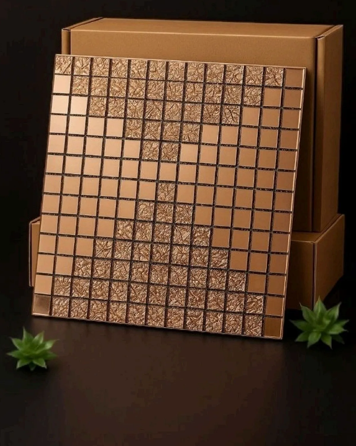 MT 28 Mosaic Tile, design #MT 28 (Rosegold)