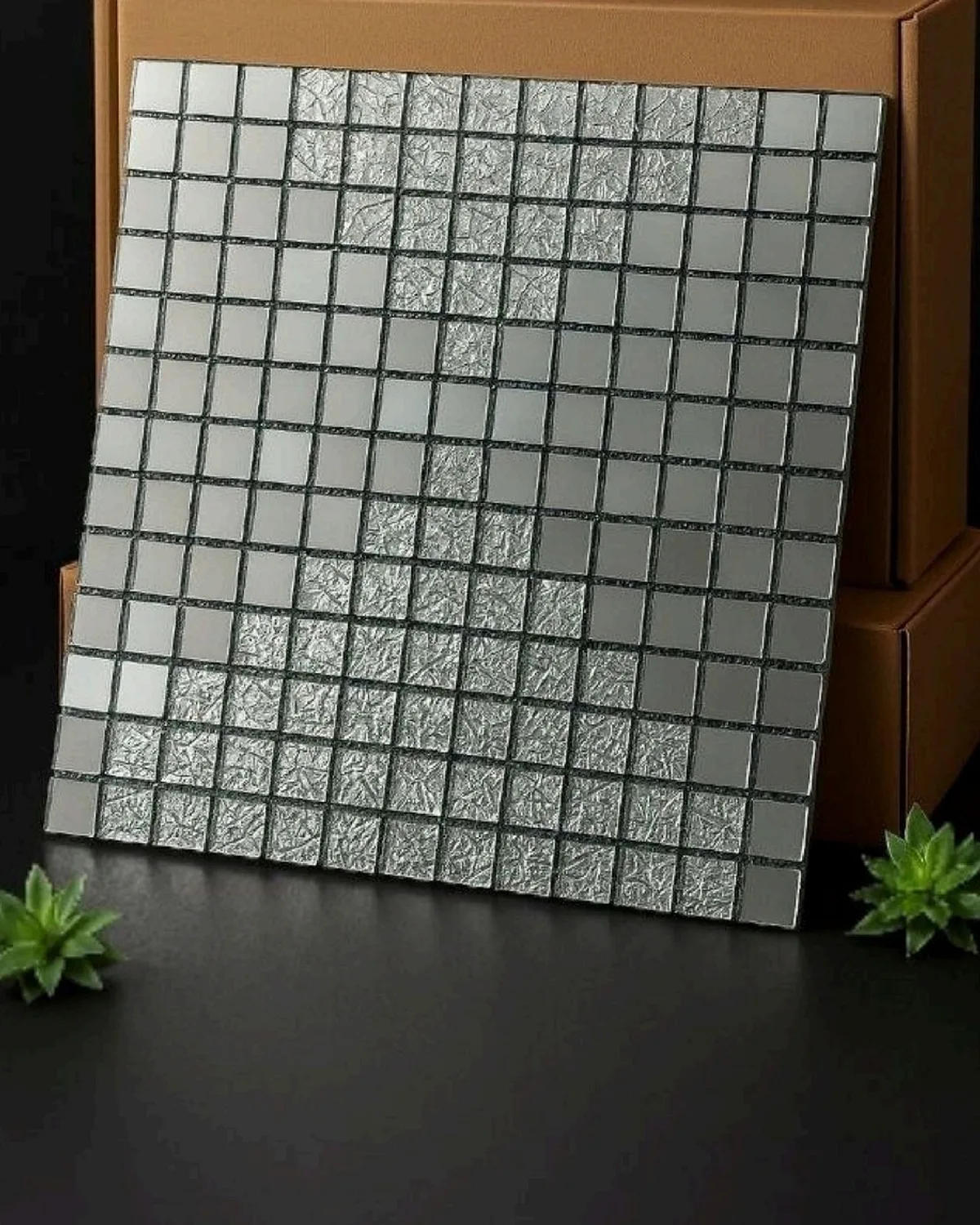 MT 28 Mosaic Tile, design #MT 28 (Silver)