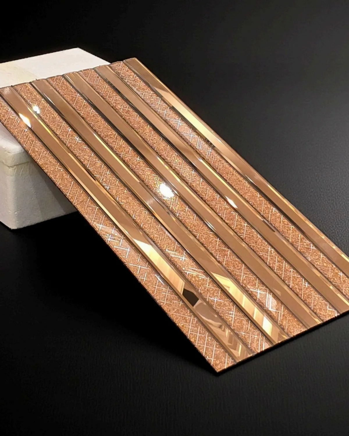 MT Strip-2 Mosaic Tile, design #MT Strip-2 (Copper)