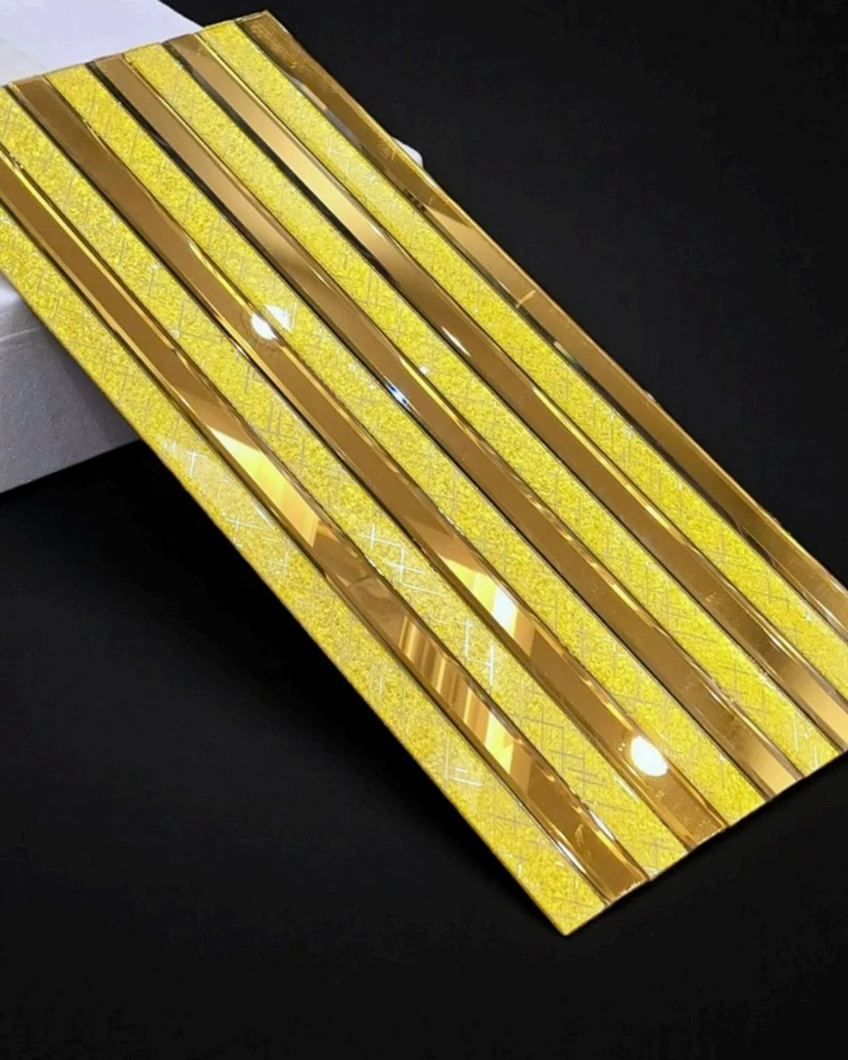 MT Strip-2 Mosaic Tile, design #MT Strip-2 (Gold)