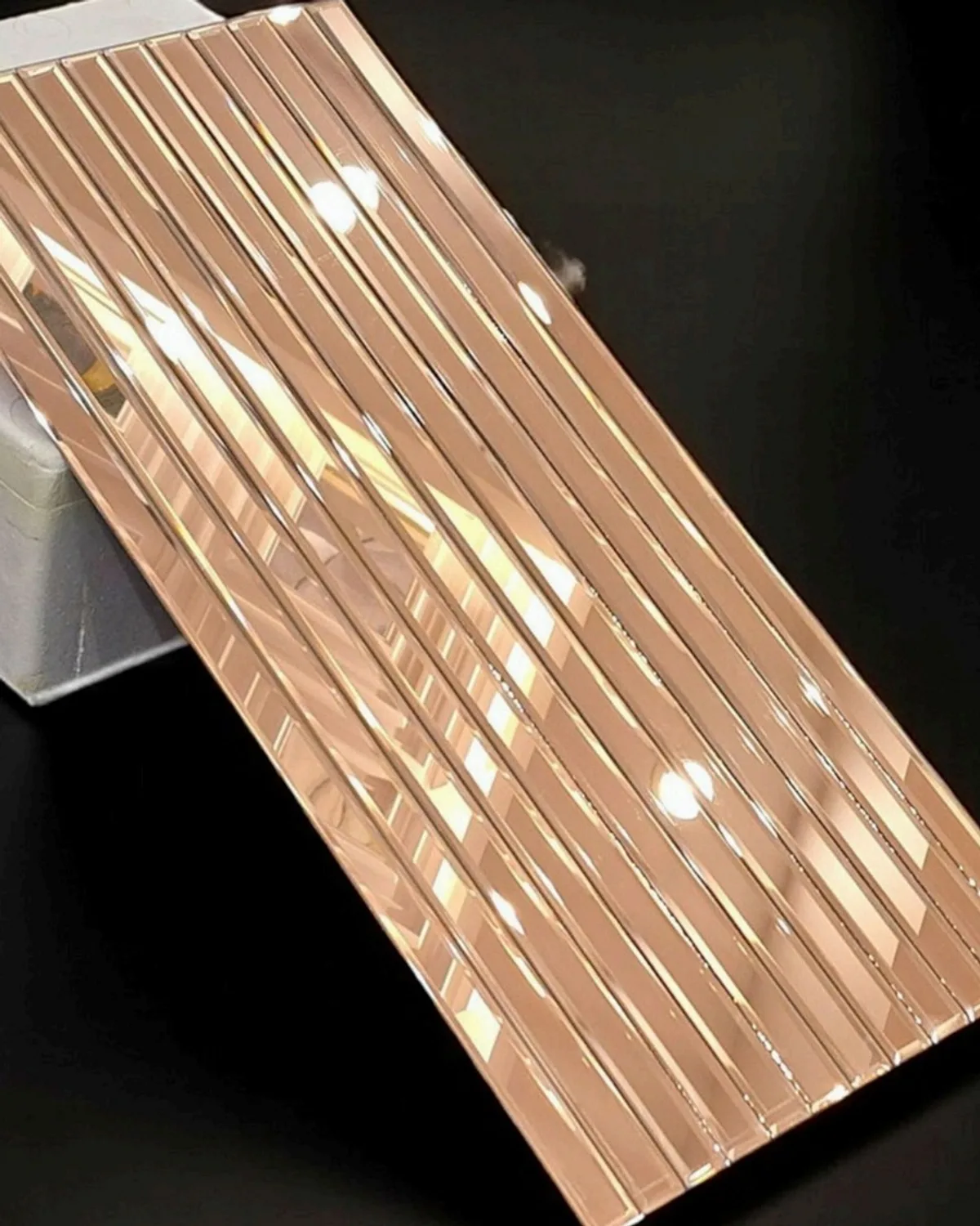 MT Strip Mosaic Tile, design #MT Strip (Rosegold)